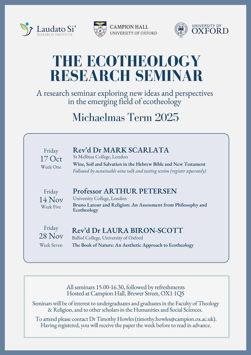 ecotheology research seminar mt