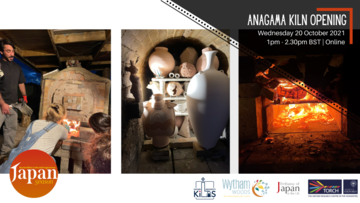Series of images depicting pottery being made