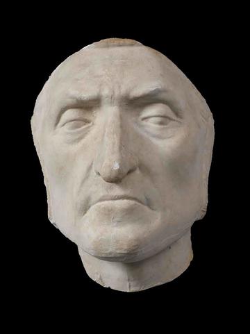 Dante mask mask of Dante, shaped from stone