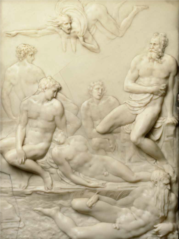 Pierino da vinci after pierino da vinci after, made from wax, ornate frame around image